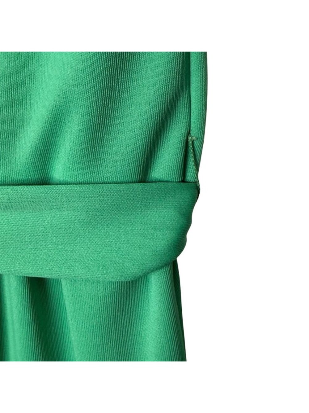 Vintage Womens Green Sleeveless Maxi Dress W/ Studded Collar & Belt - Picture 6 of 16